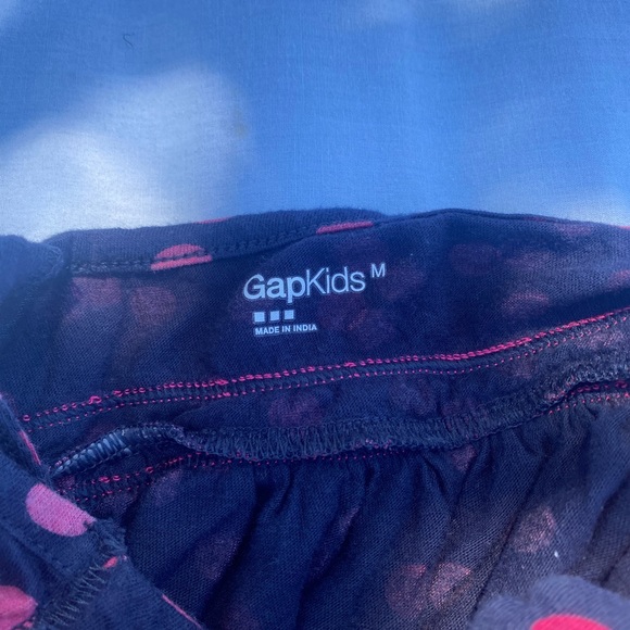 GapKids Navy Blue and Pink Polka Dot Blouse - Picture 3 of 3